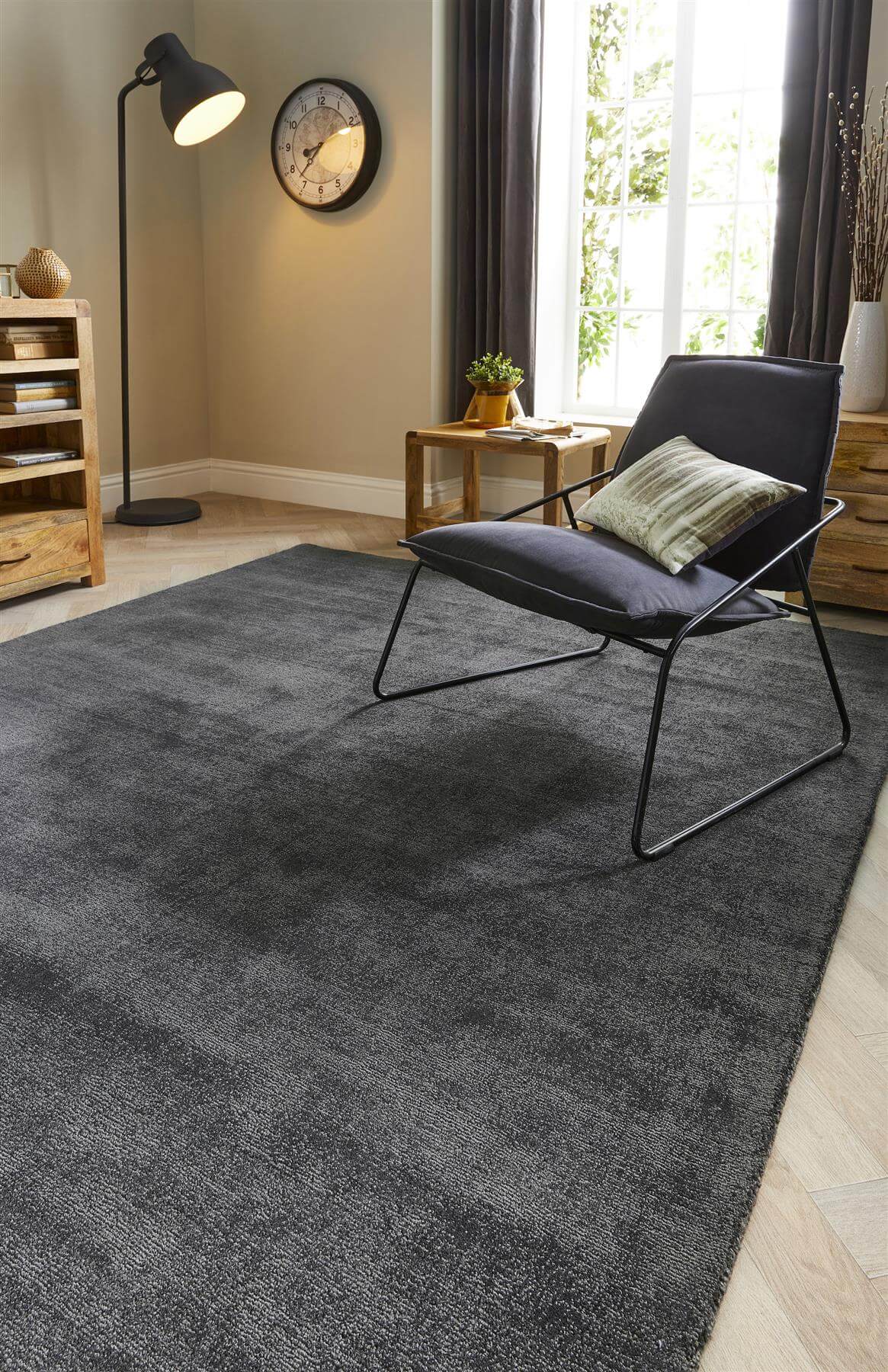Reef Dark Grey Eco-Friendly Rug
