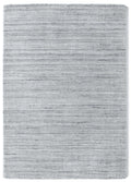 Fine Stripes Silver Grey Wool Rug