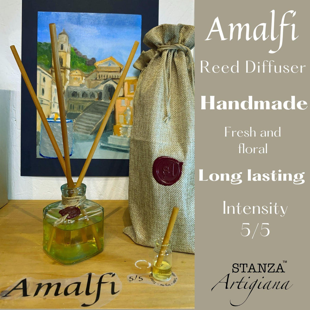 Amalfi Recycled Glass Reed Diffuser - Long-Lasting Eco Scent
