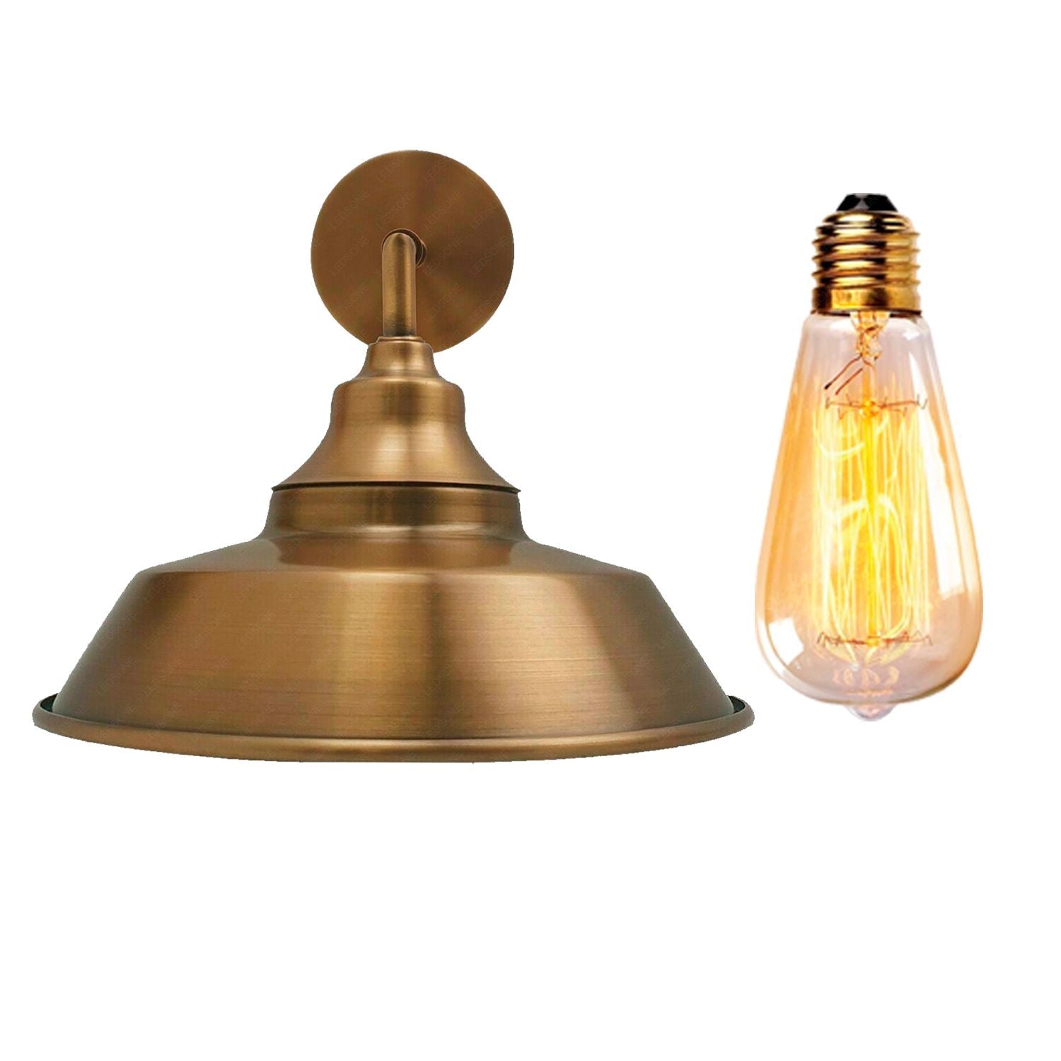 Industrial Vintage Retro Wall Lamp Indoor E27 Edison  Yellow Brass Lighting Sconces~3810