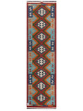 Artisan Afghan Ghazni Wool Kilim Rug with Tribal Patterns