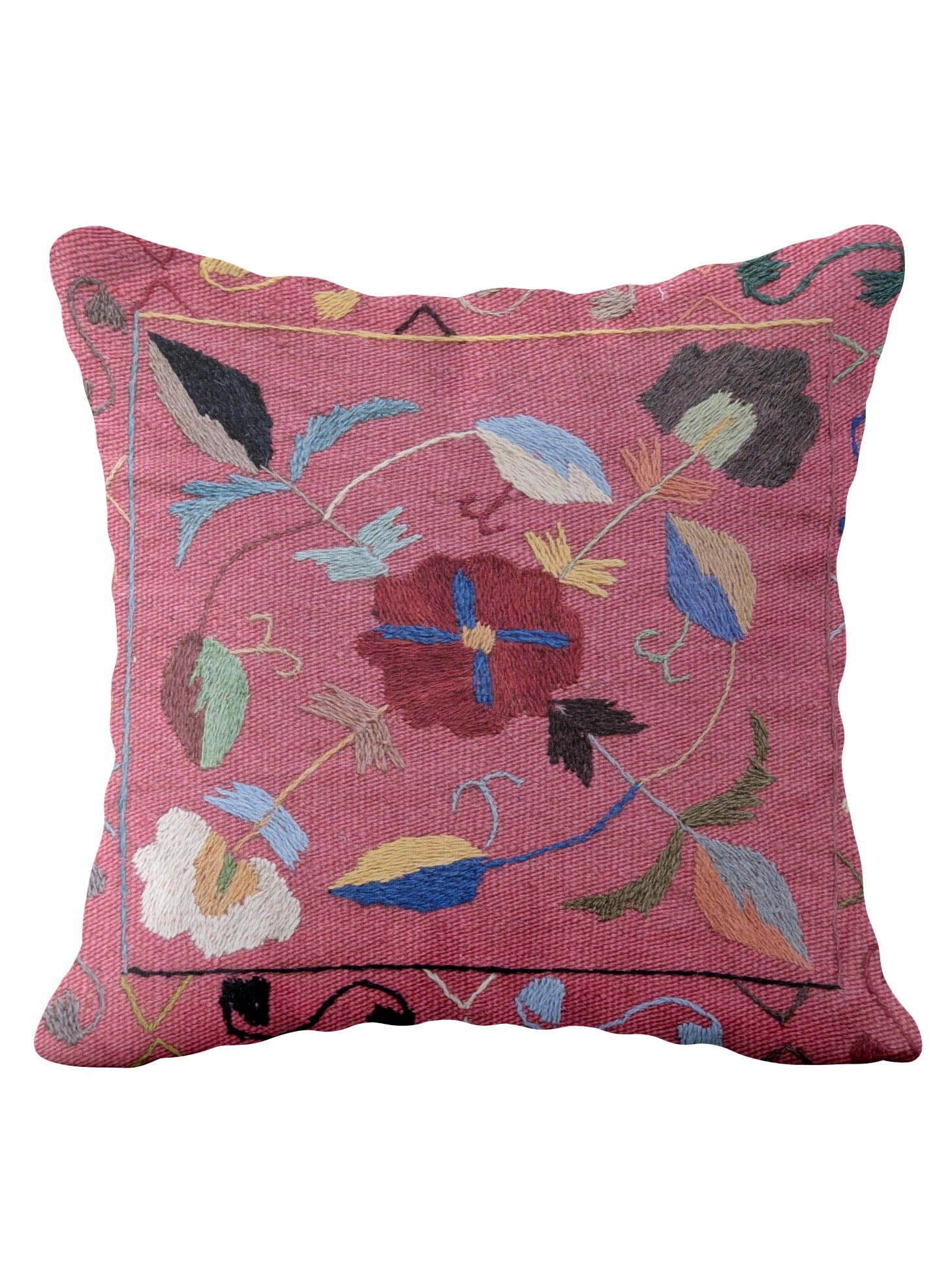 Suzani Hand Embroidered Cushion Cover - 45 x 45 cm