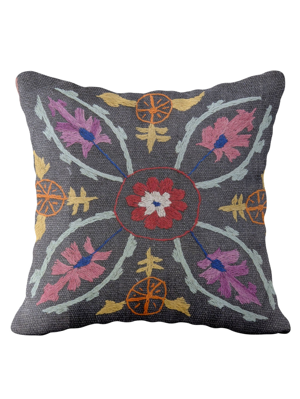 Suzani Hand Embroidered Cushion Cover - 45 x 45 cm