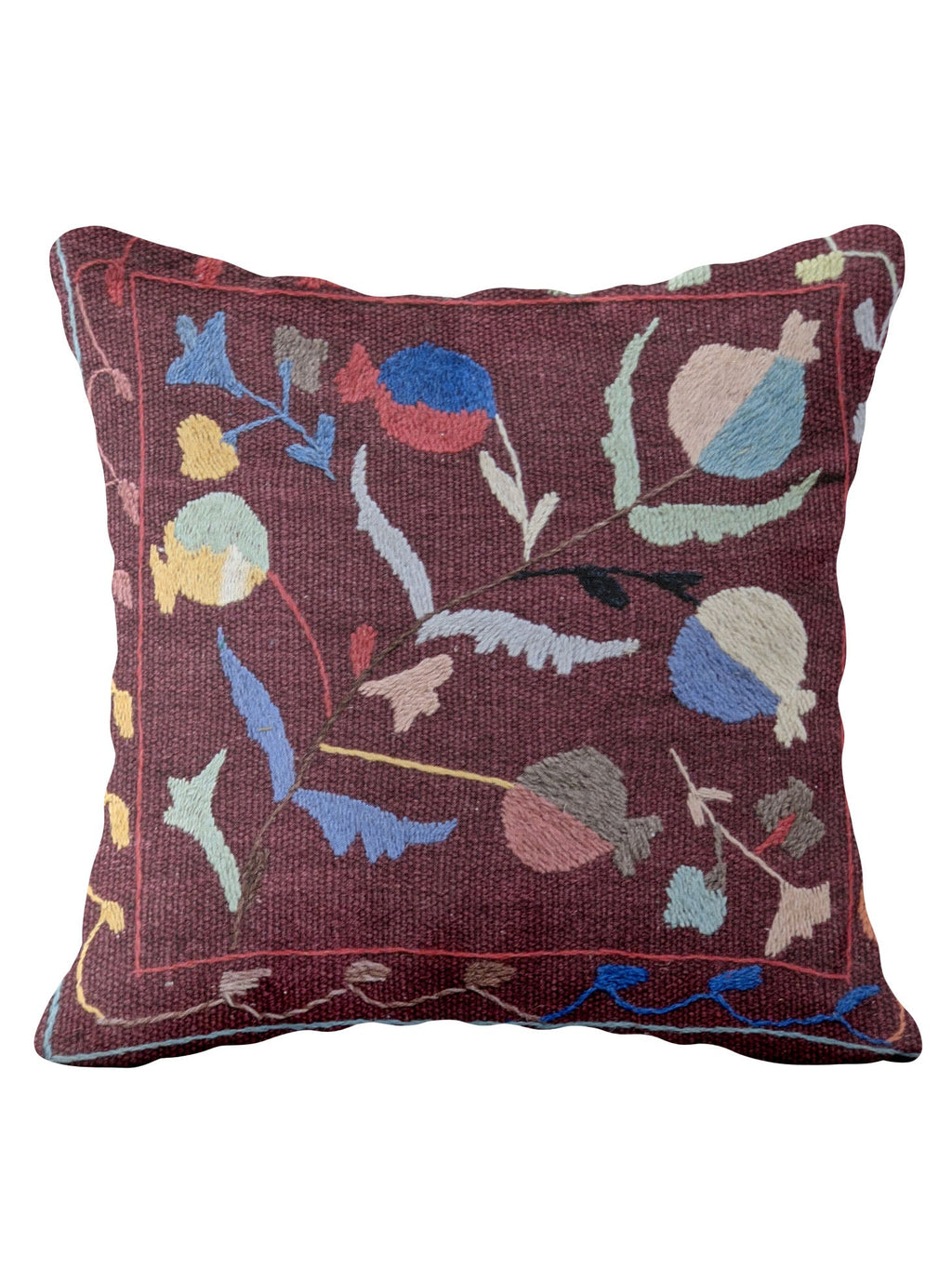 Suzani Hand Embroidered Cushion Cover - 45 x 45 cm