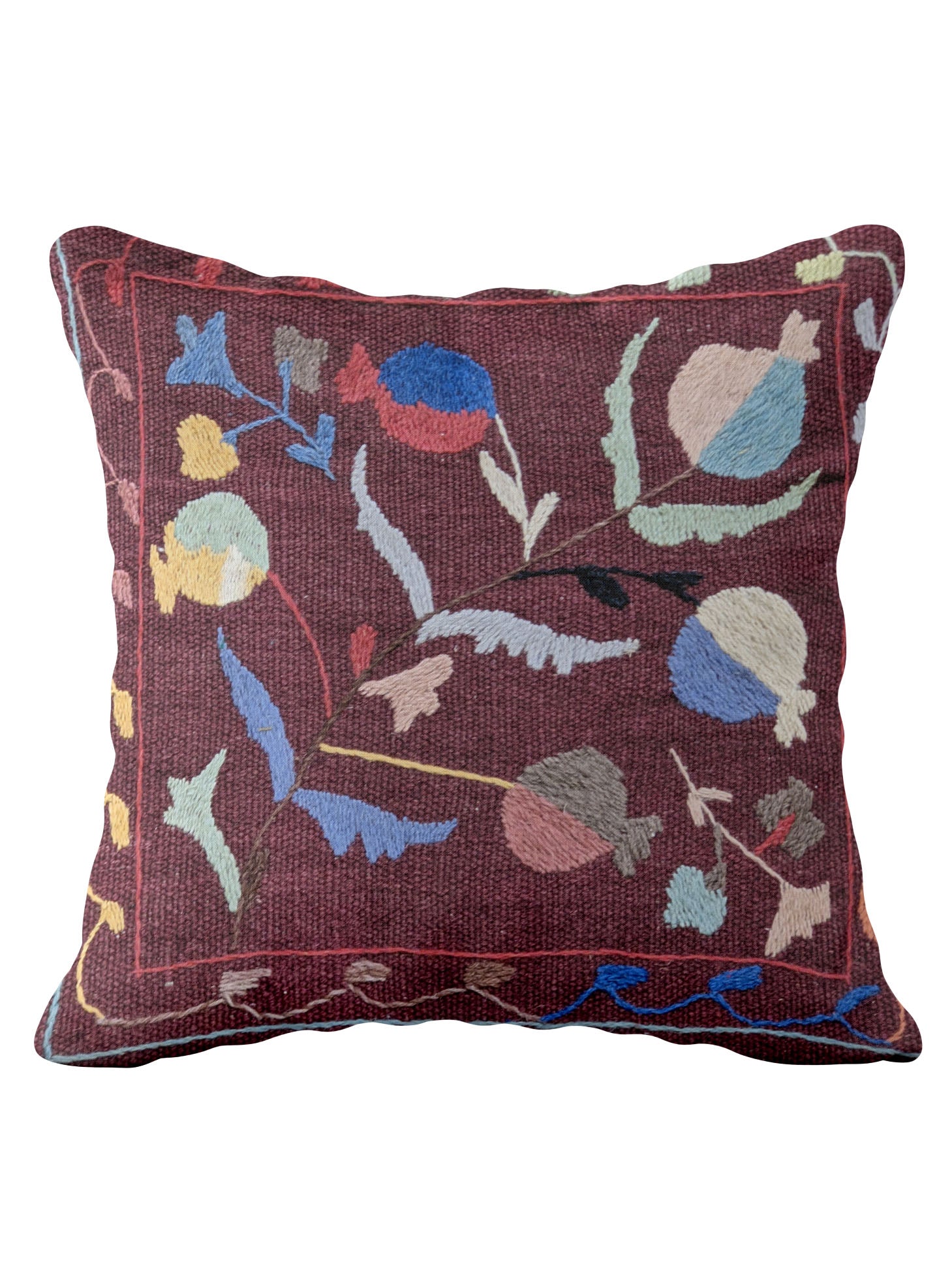 Suzani Hand Embroidered Cushion Cover - 45 x 45 cm