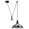 Vintage Pulley Pendant Light - 2M Adjustable Industrial Shade