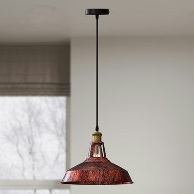 Retro Metal Pendant Light 1m | Adjustable Cable, E27 Holder