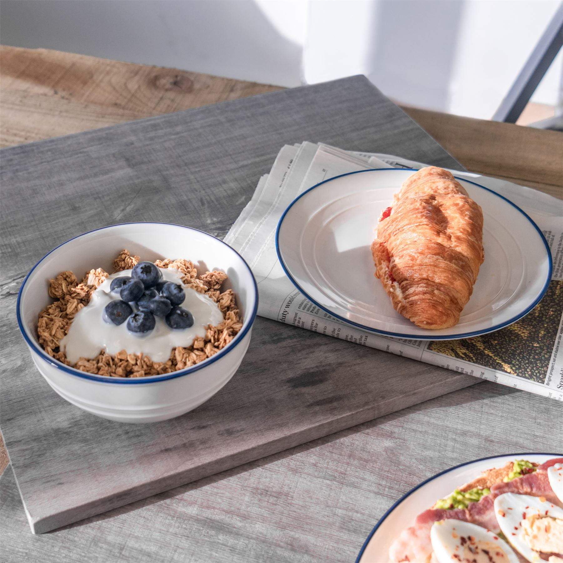 20pc Farmhouse White Dinner Set