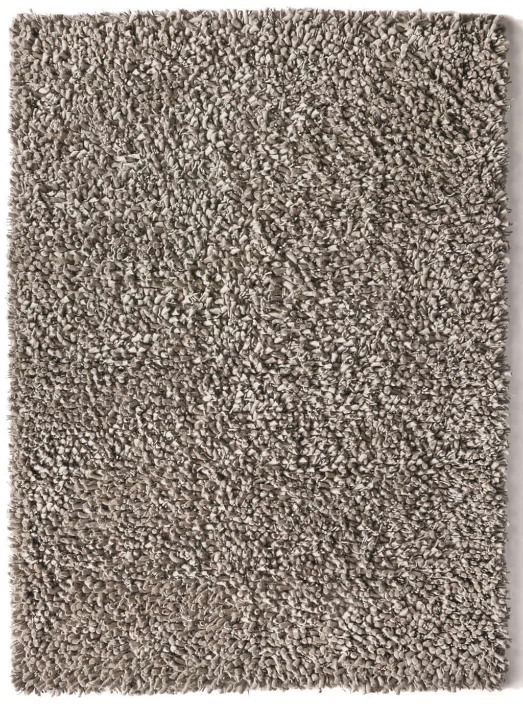 Maine Grey Shaggy Pile Wool Rug