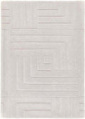 Maze Grey Geometric Wool Rug