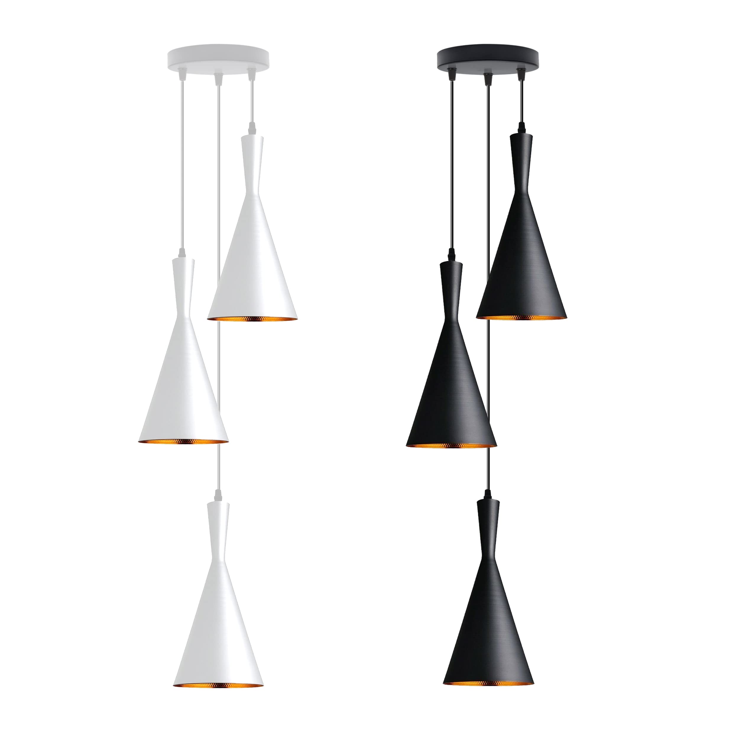 Industrial Metal 3 Head Ceiling Lamp Fixture ~6317