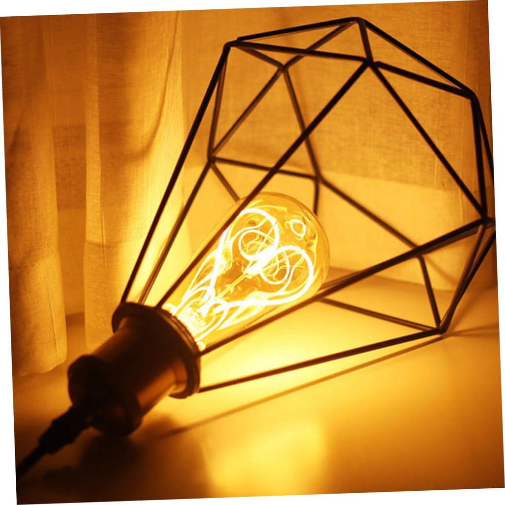Black Diamond Metal Cage Lampshade - Modern Industrial Style