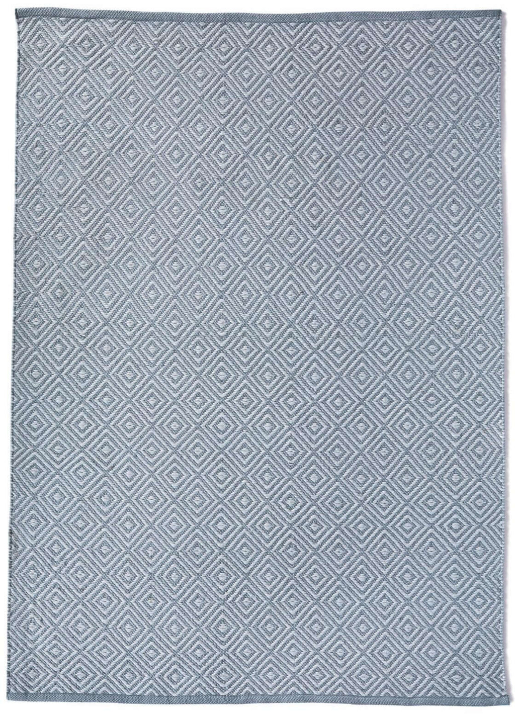 Diamond Denim Blue Hand-woven Rug