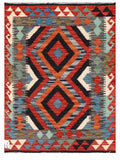 Handwoven Afghan Kilim Rug: Unique Tribal Wool Masterpiece