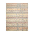8x10 Ivory, Blue Hand Knotted 100% Wool Peshawar Transitional Oriental Area Rug-0