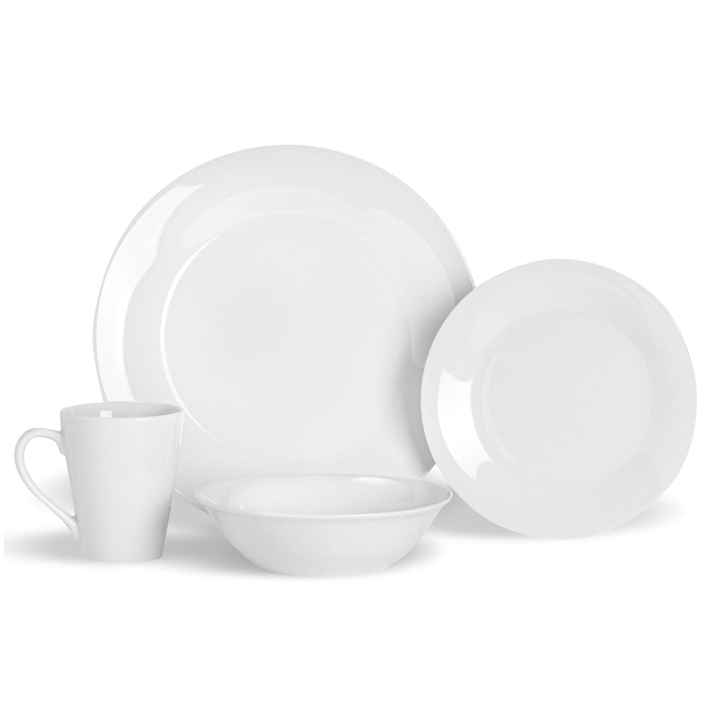 16pc White Dinner Set
