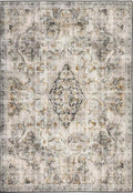 Eco-Washable Cream Rug Vintage Design