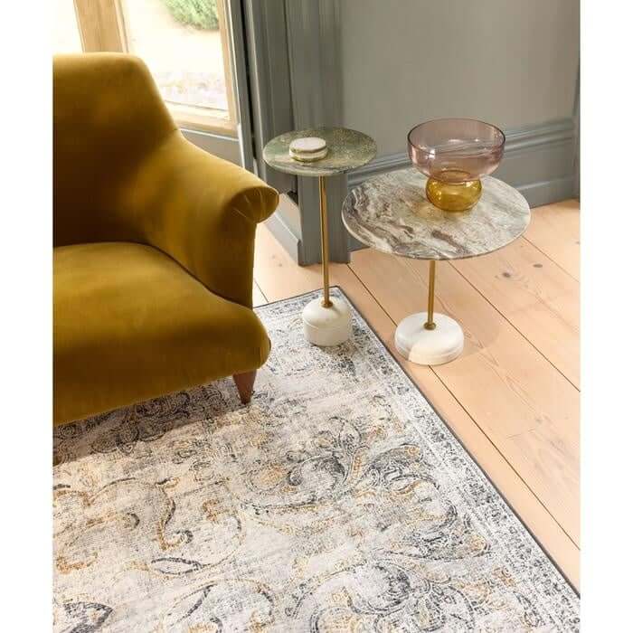 Eco-Washable Cream Rug Vintage Design