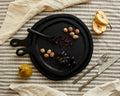 Alma Wood Round Serving Board Set Black