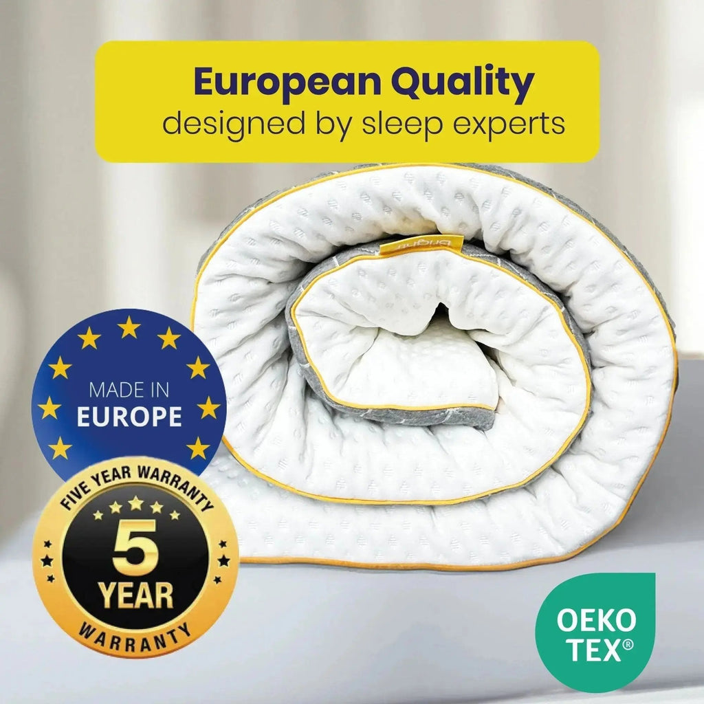 Brightr® Aurora Deluxe 2 in 1 Memory Foam mattress topper