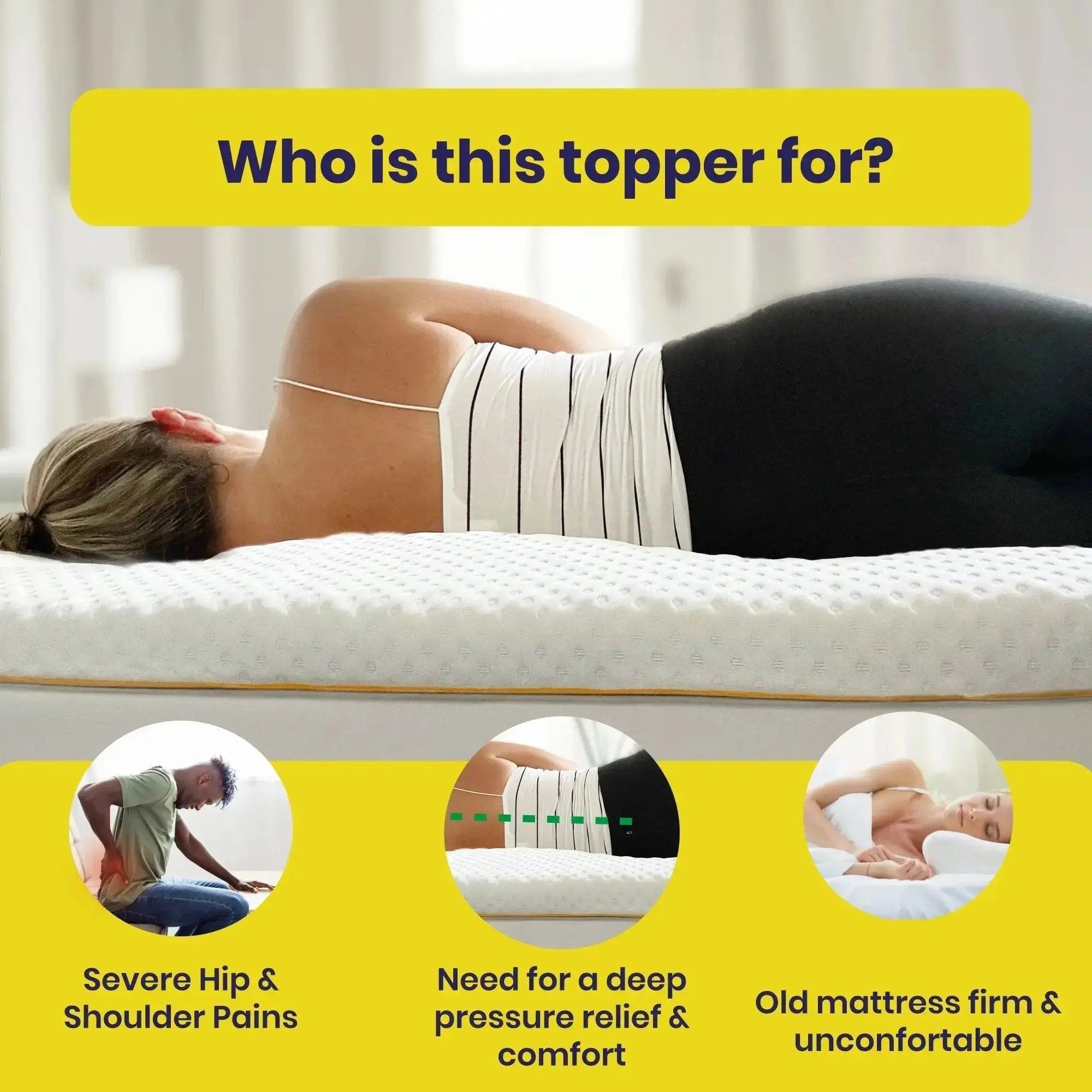 Brightr® Aurora Deluxe 2 in 1 Memory Foam mattress topper