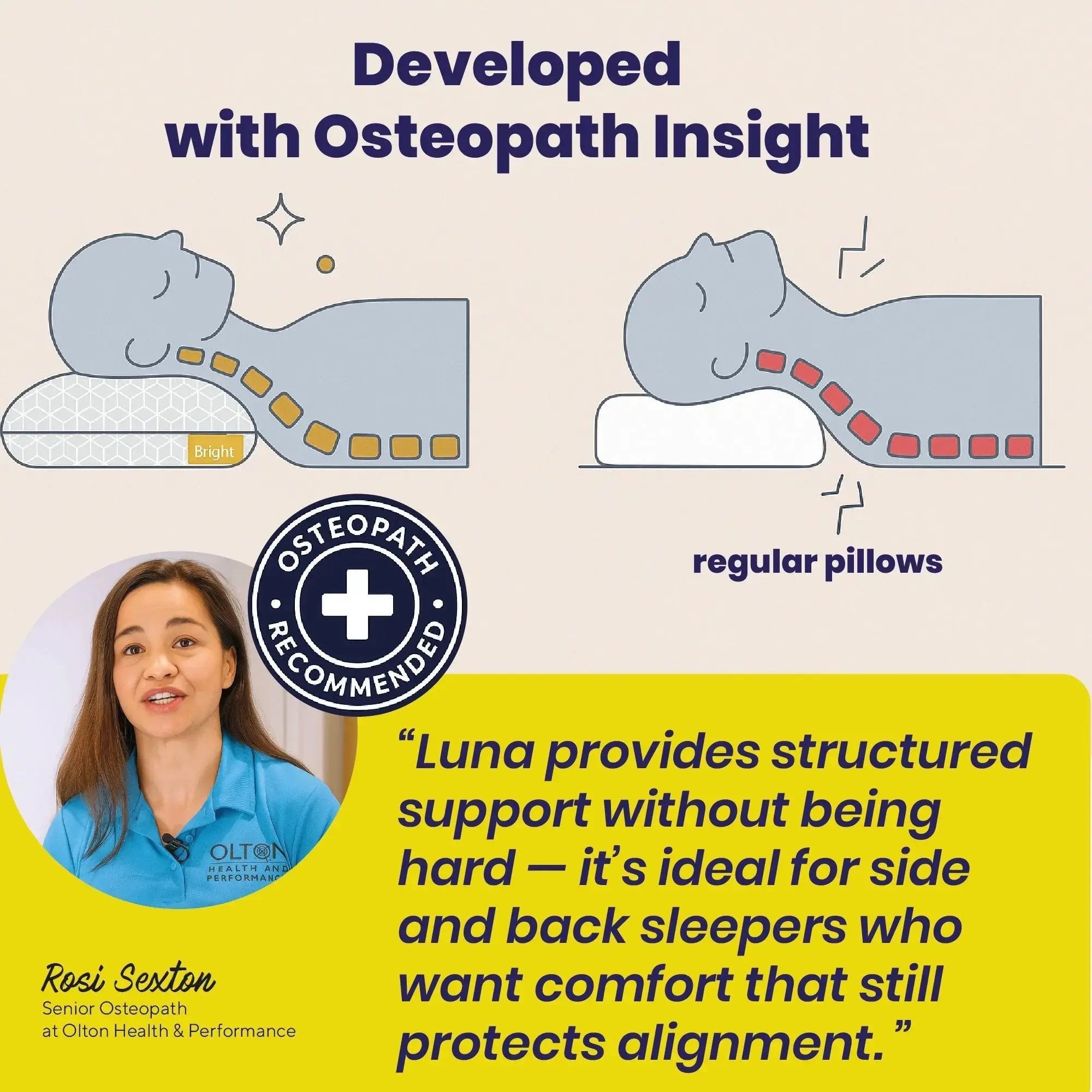 Brightr® Luna Adjustable Best Memory Foam pillow