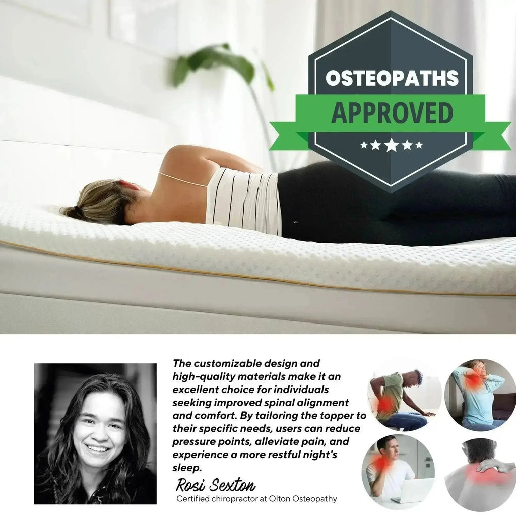 Brightr® Aurora Deluxe 2 in 1 Best Memory Foam mattress topper - Medium Firm