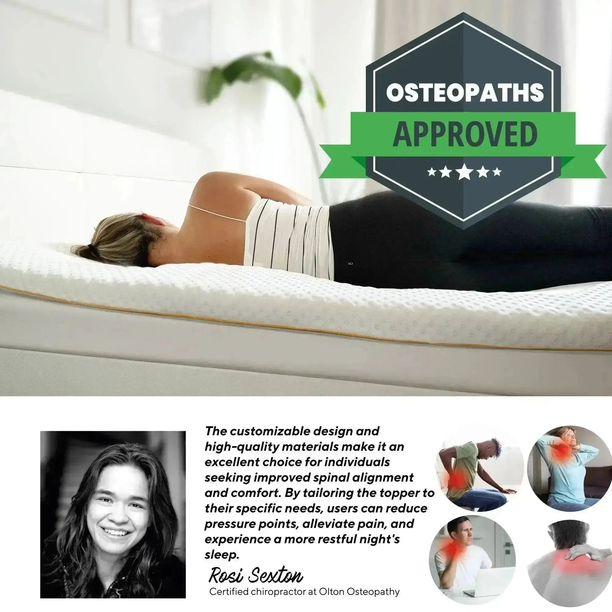 Brightr® Aurora Deluxe 2 in 1 Memory Foam mattress topper