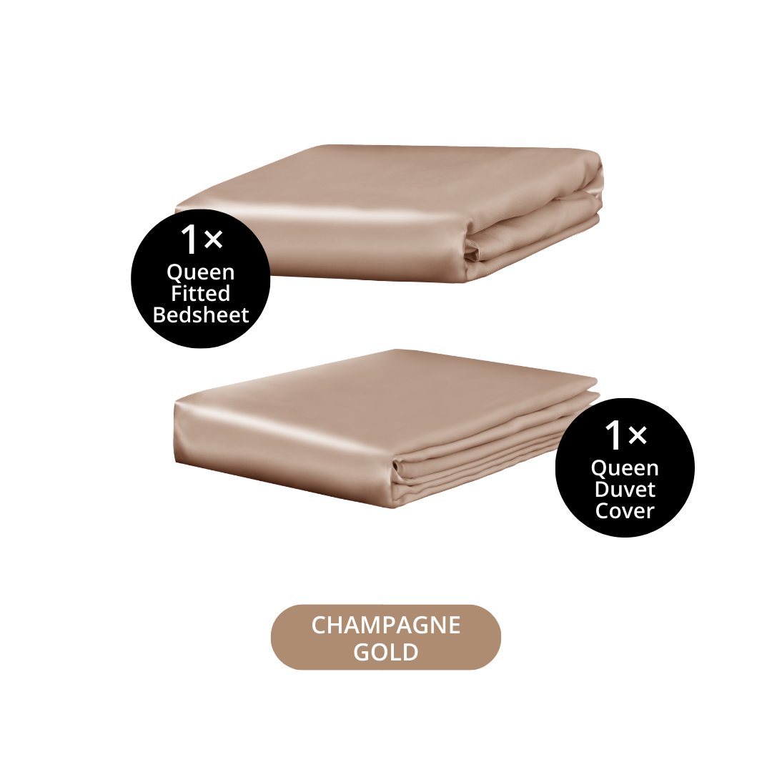 Queen 2 Piece Silk Bedding Set