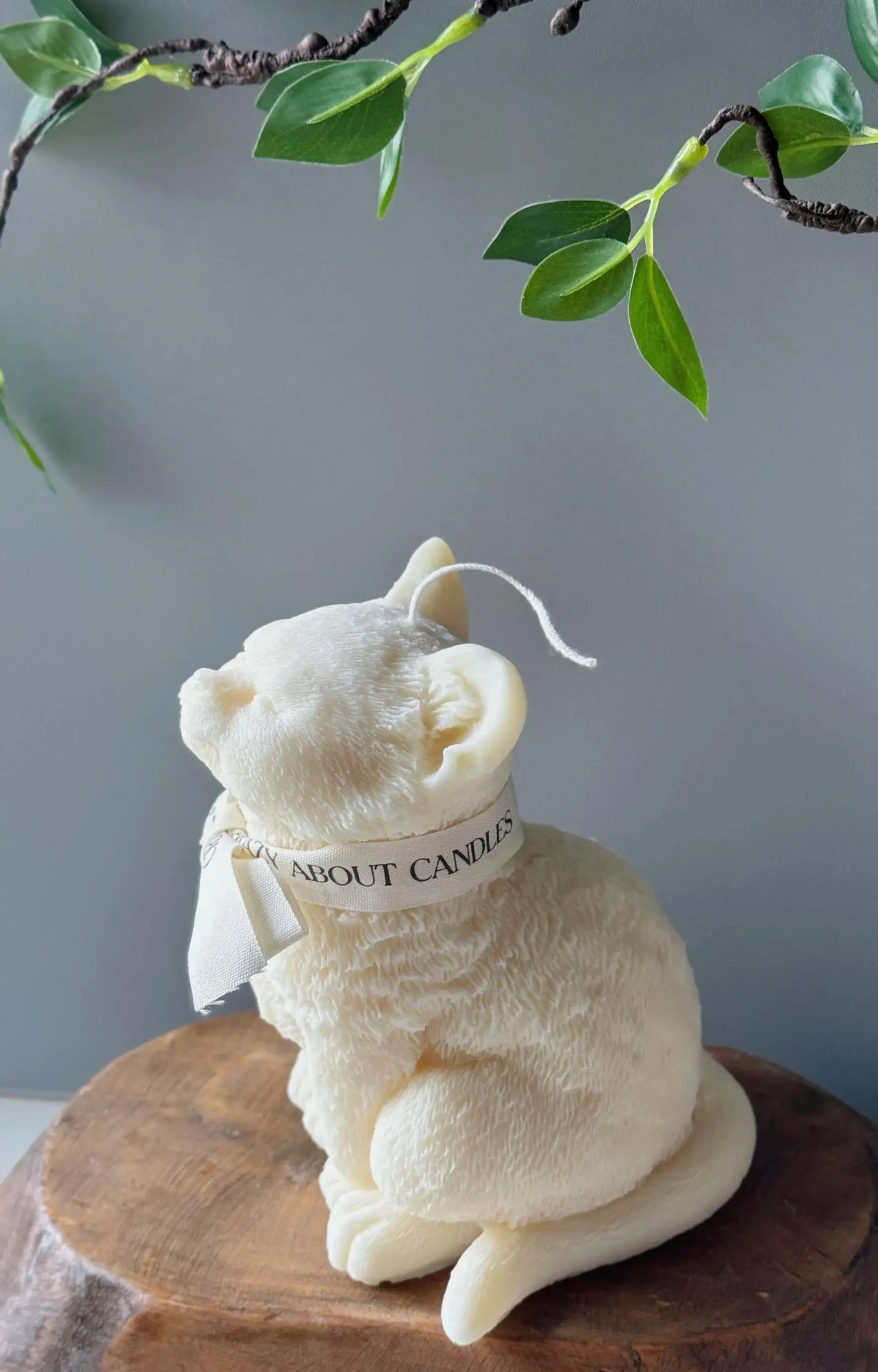 Large Cat Sculpture Candle - Unique Soy Wax Candle Gift Idea-1