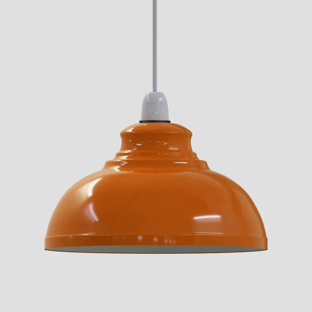 Vintage Retro Curvy Dome Metal Pendant Light Shade