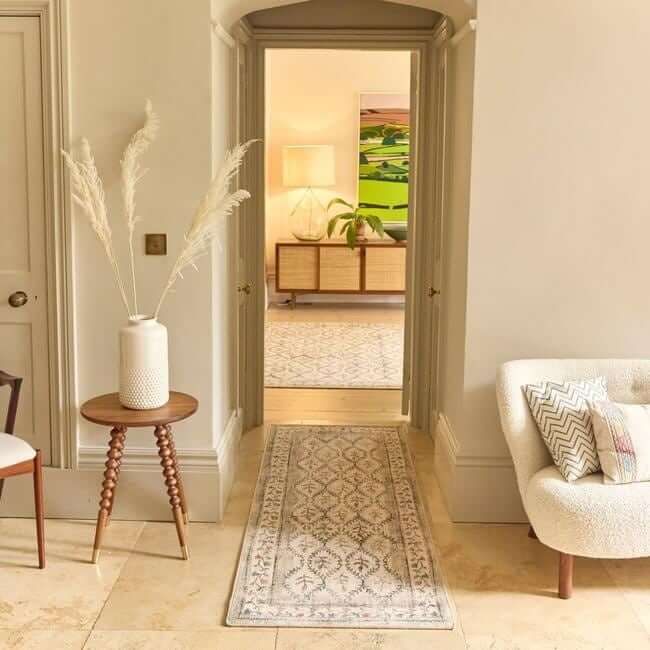 Eco-Washable Cream Rug Botanicals Design