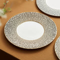 Luxury Mosaic Rim Porcelain Dinner Plate – Fine Glazed Tableware