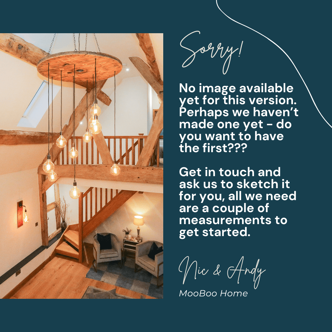 Rustic Industrial Cable Reel Cascade Chandelier