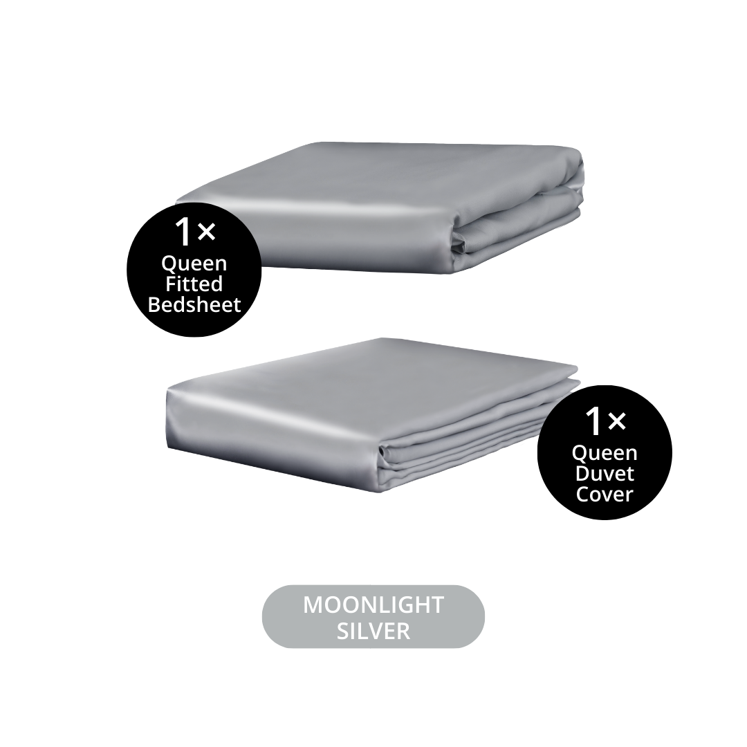 Queen 2 Piece Silk Bedding Set