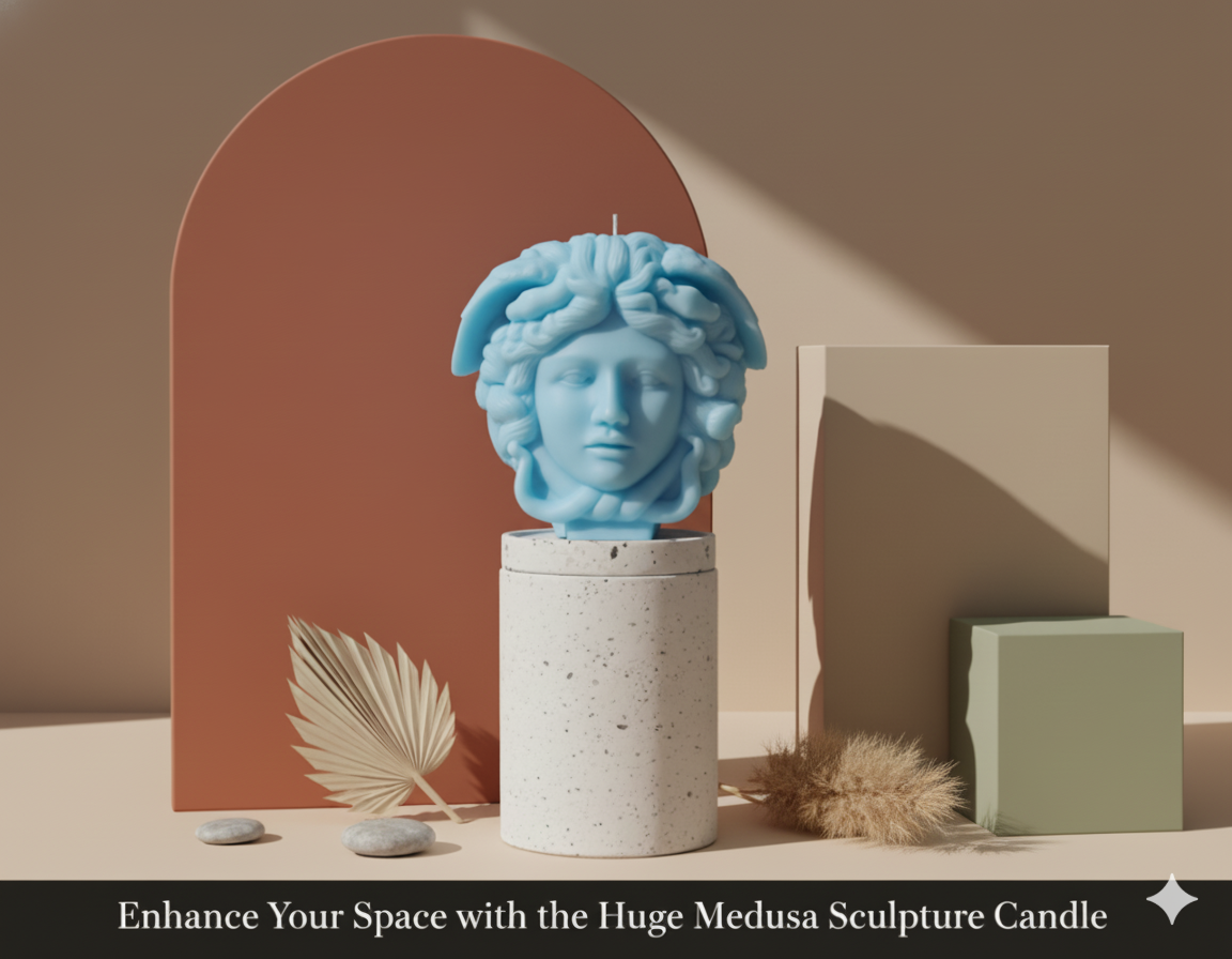 Medusa Sculpture Candle – Luxury Art Candle-5