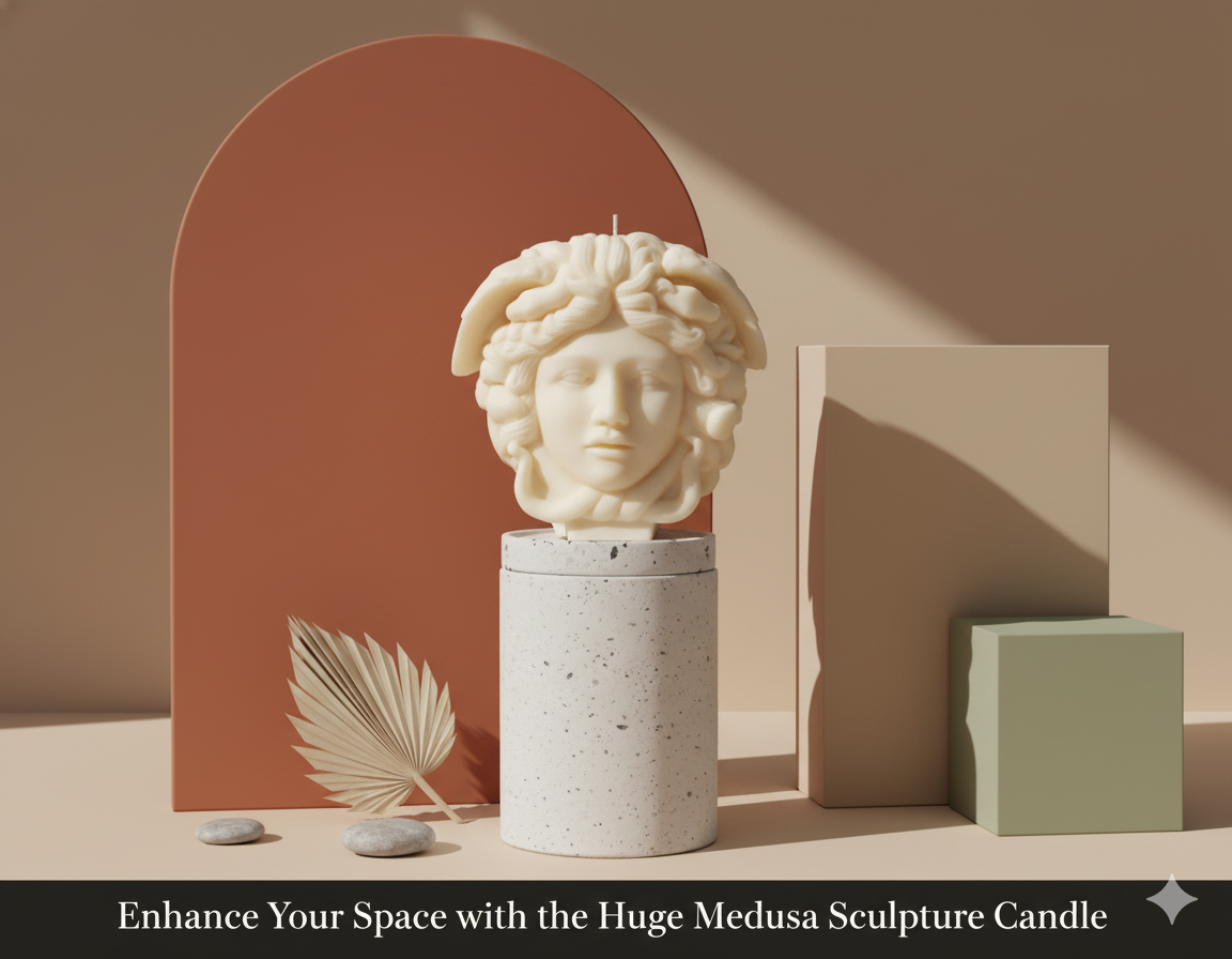Medusa Sculpture Candle – Luxury Art Candle-0