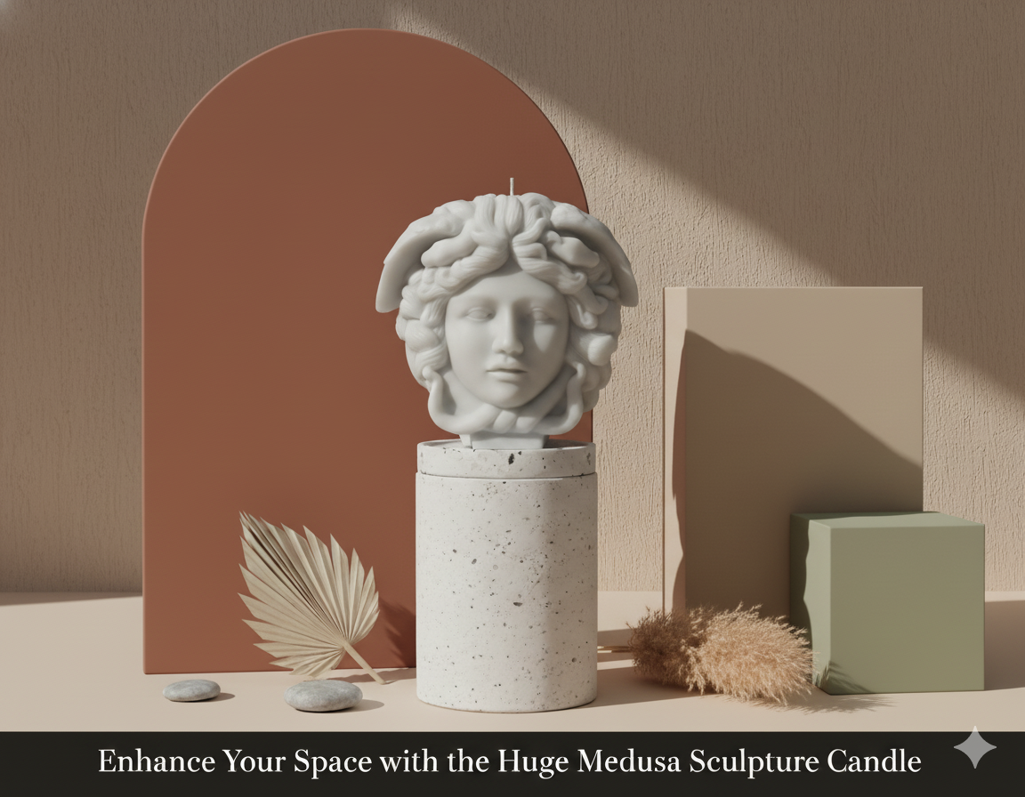 Medusa Sculpture Candle – Luxury Art Candle-1