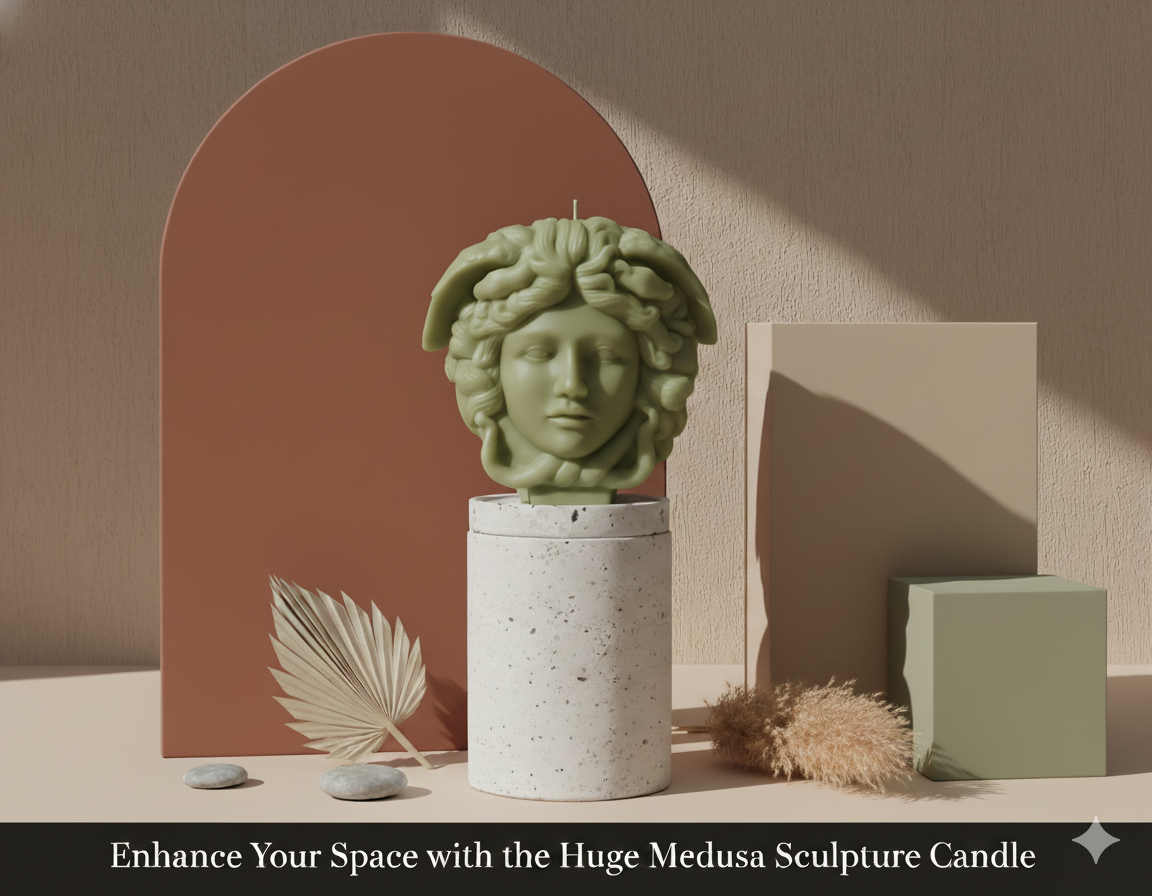 Medusa Sculpture Candle – Luxury Art Candle-3