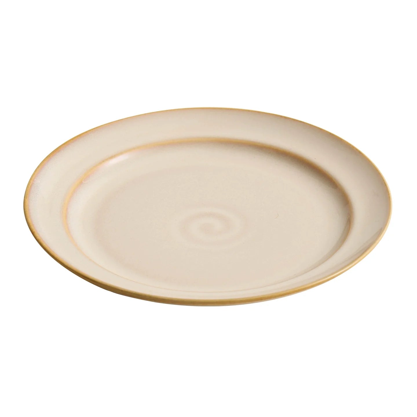 Artisanal Cloud-Pattern Kiln-Glazed Round Plate – Horizon Series