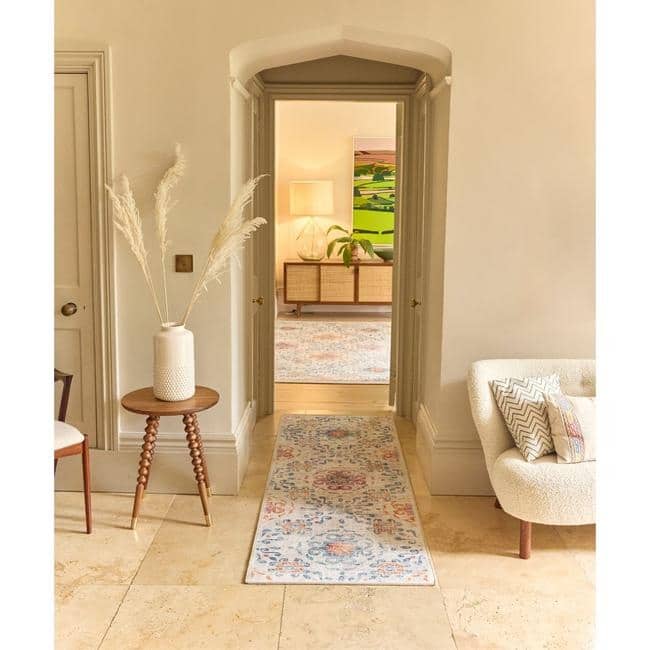 Eco-Washable Cream Rug Moroccan Design