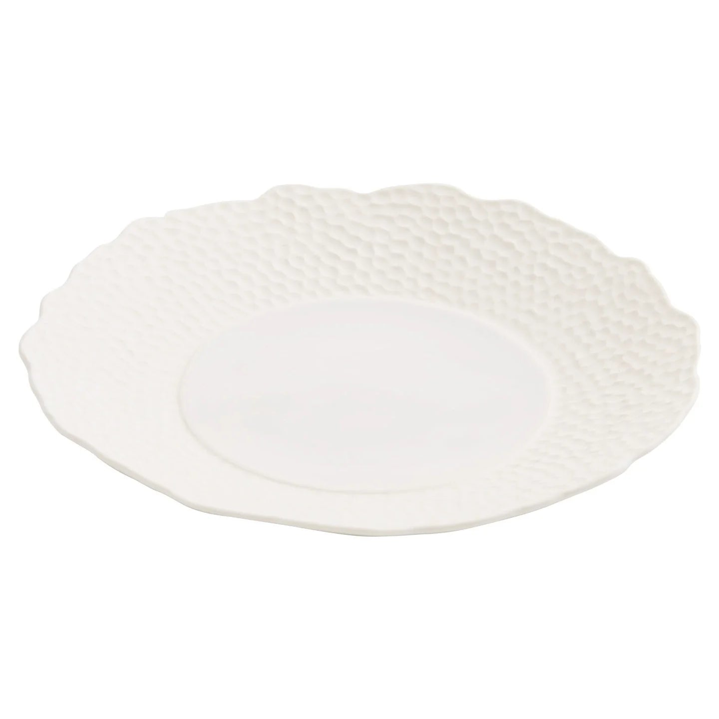 Textured Ceramic Dinner Plate – High-Temperature Heat-Resistant Tableware