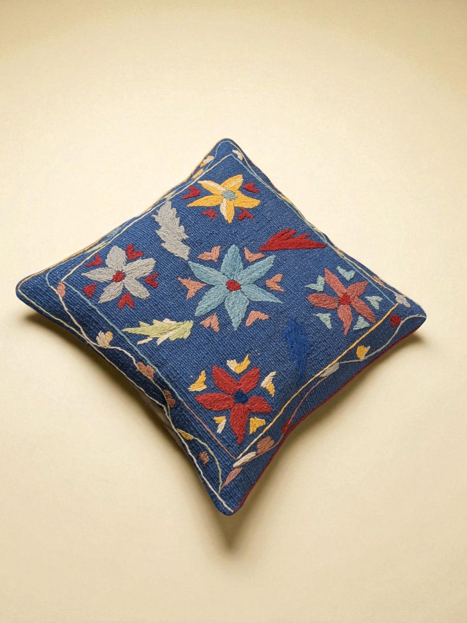 Suzani Hand Embroidered Cushion Cover - 45 x 45 cm