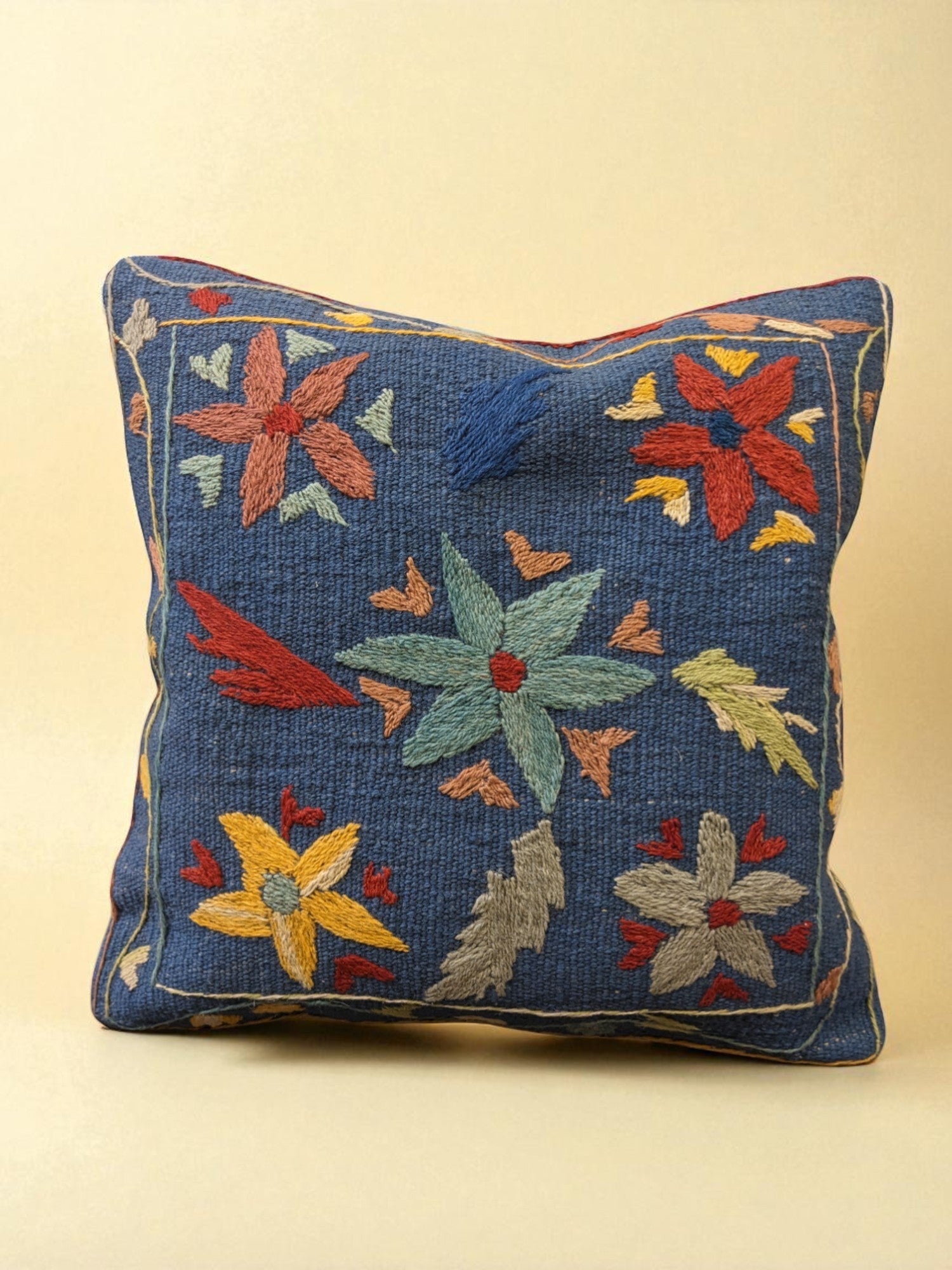 Suzani Hand Embroidered Cushion Cover - 45 x 45 cm