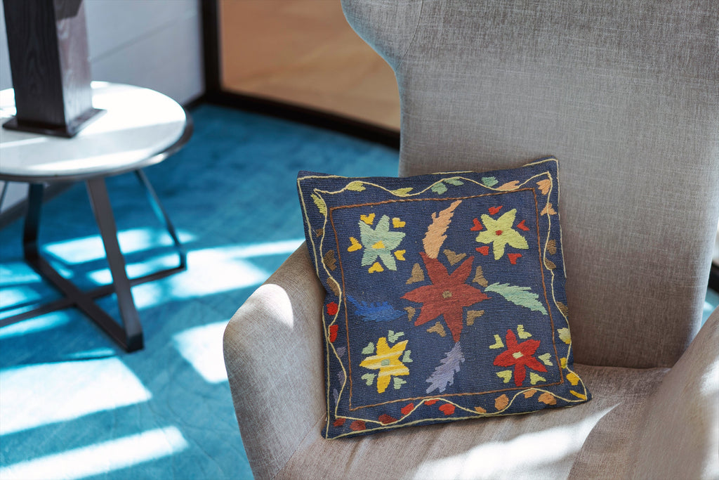 Suzani Hand Embroidered Cushion Cover - 45 x 45 cm