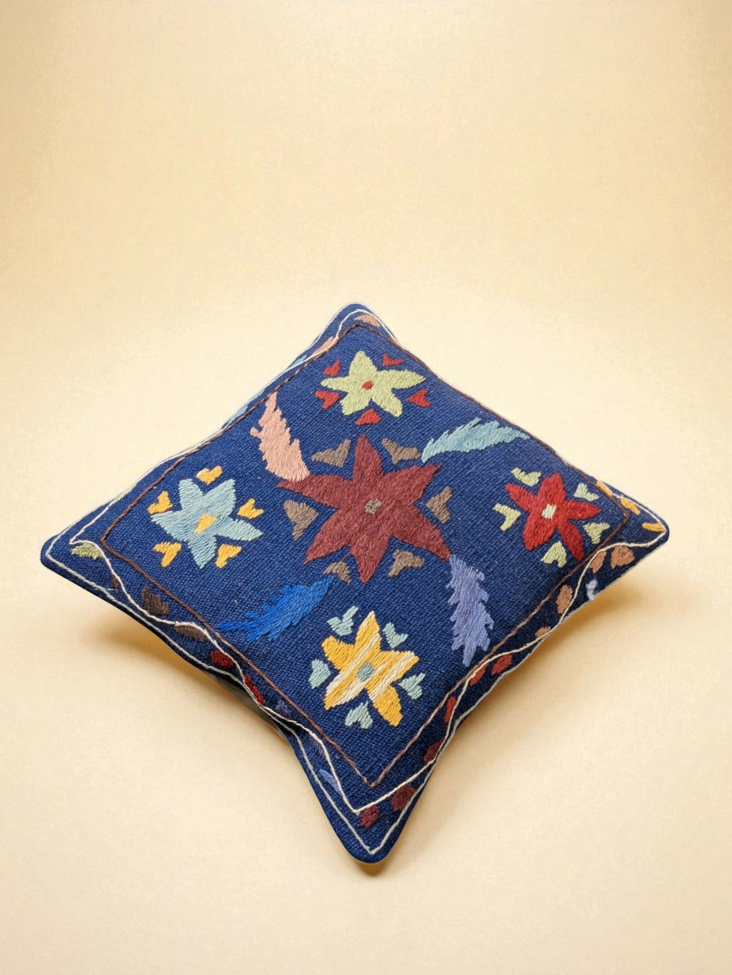 Suzani Hand Embroidered Cushion Cover - 45 x 45 cm