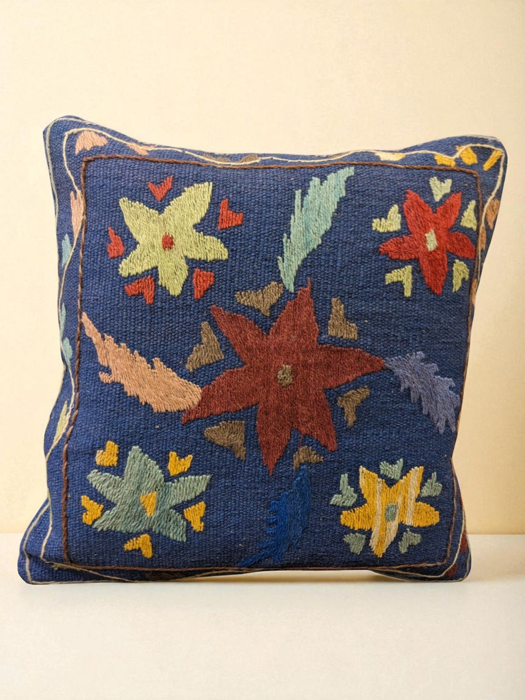 Suzani Hand Embroidered Cushion Cover - 45 x 45 cm