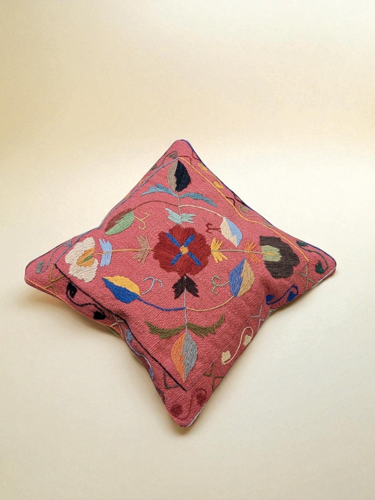 Suzani Hand Embroidered Cushion Cover - 45 x 45 cm