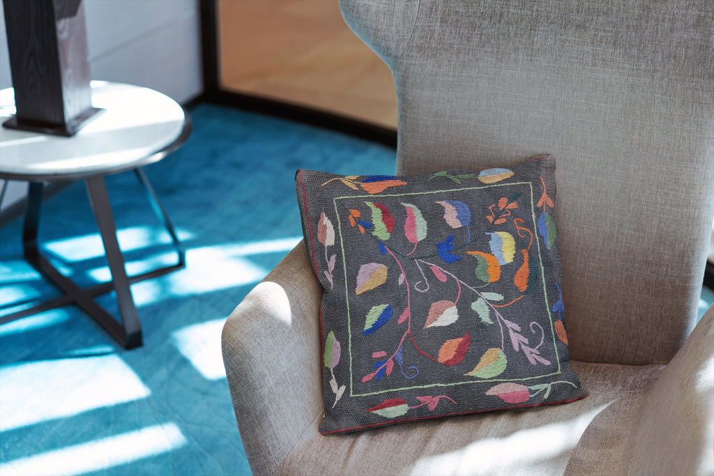 Suzani Hand Embroidered Cushion Cover - 45 x 45 cm