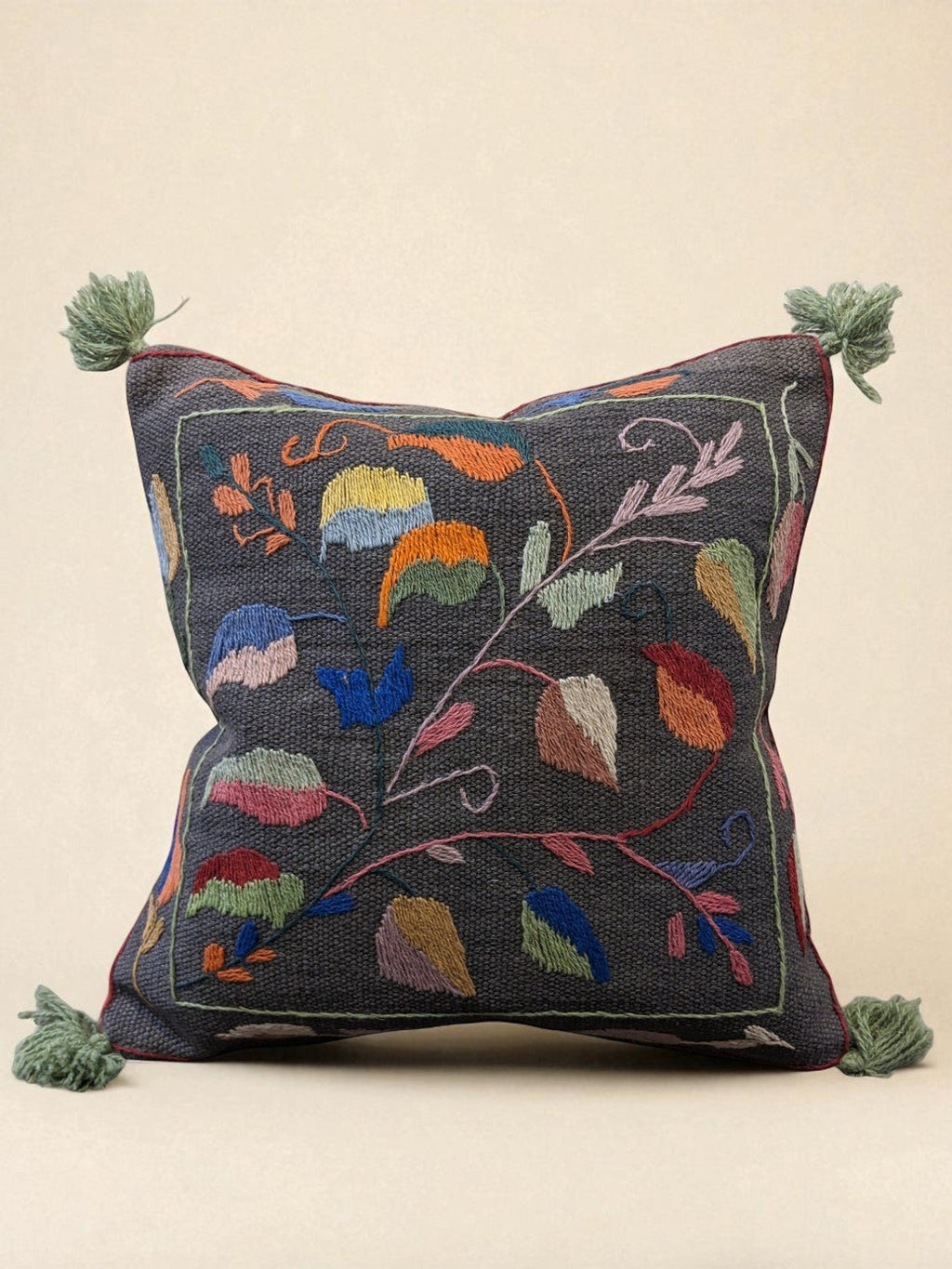 Suzani Hand Embroidered Cushion Cover - 45 x 45 cm